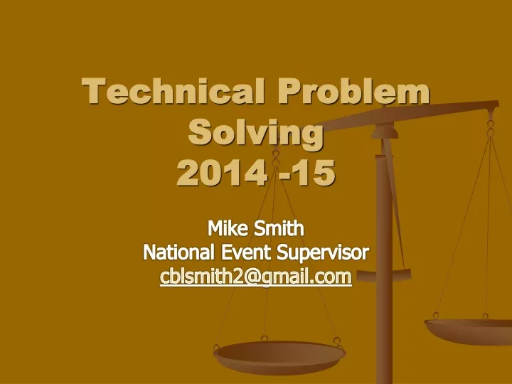 technical problem solving 2014 15