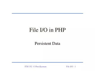File I/O in PHP