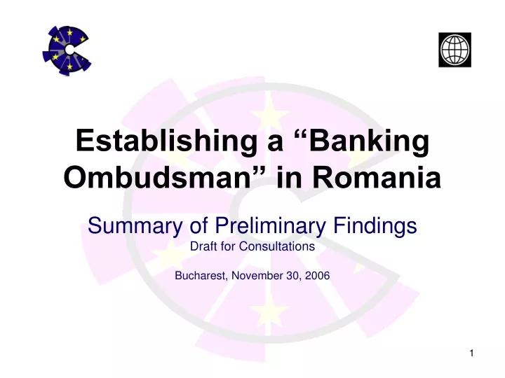 establishing a banking ombudsman in romania