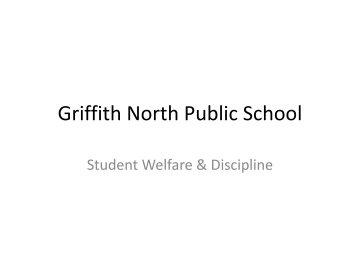 griffith north public school