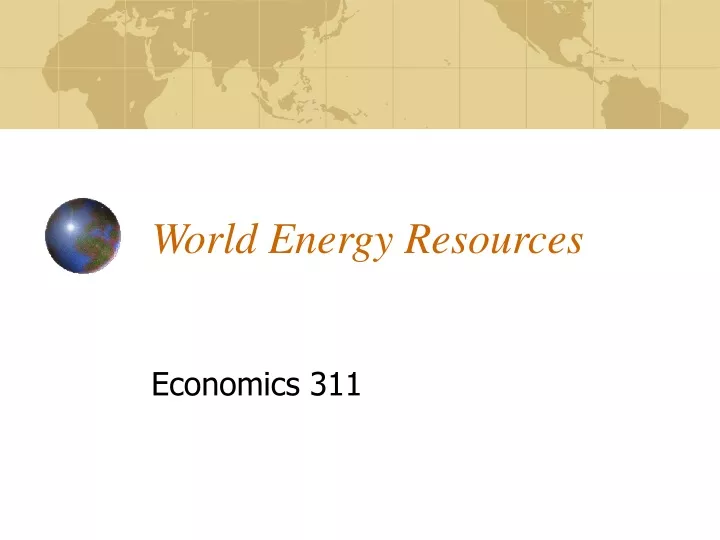 world energy resources