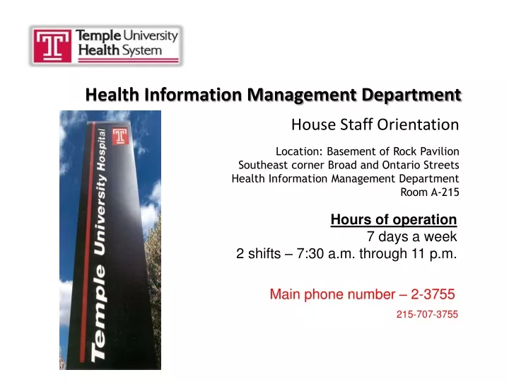 health information management department
