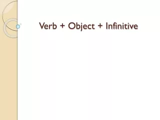 Verb + Object + Infinitive