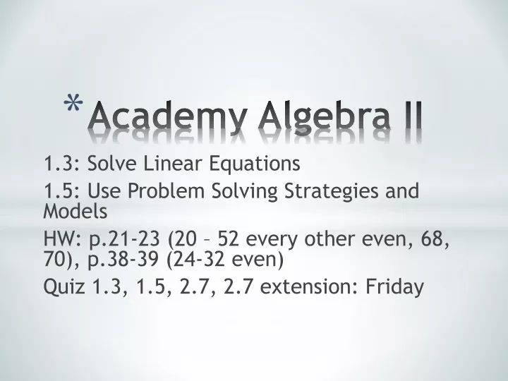 academy algebra ii