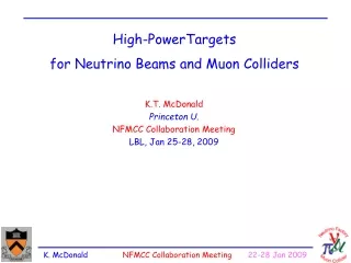 High-PowerTargets for Neutrino Beams and Muon Colliders