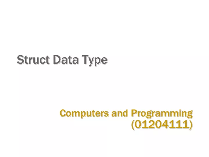 struct data type