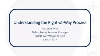 Understanding the Right-of-Way Process