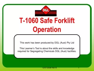 T-1060 Safe Forklift Operation