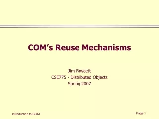COM’s Reuse Mechanisms