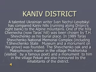 KANIV DISTRICT