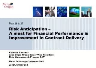Risk Anticipation –  A must for Financial Performance &amp; Improvement in Contract Delivery