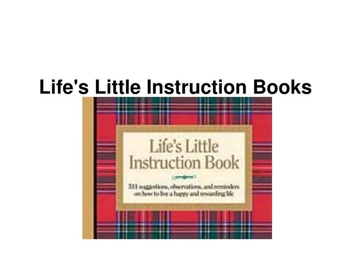 life s little instruction books
