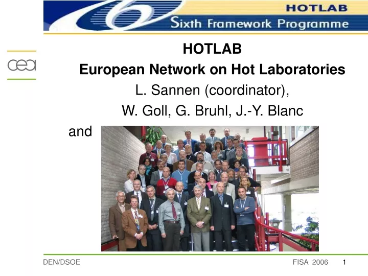hotlab european network on hot laboratories