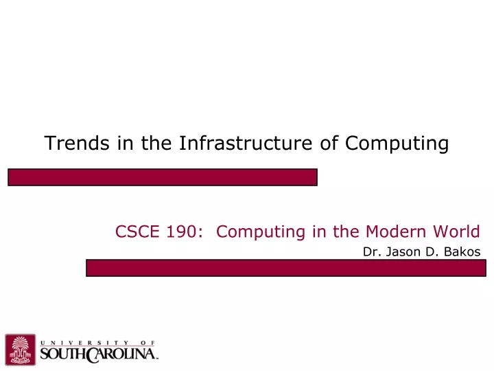 trends in the infrastructure of computing