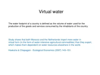Virtual water
