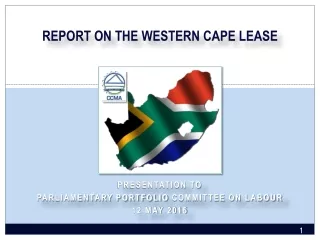 REPORT ON THE WESTERN CAPE LEASE