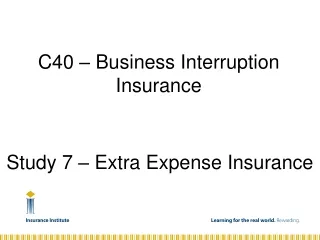Study 7 – Extra Expense Insurance