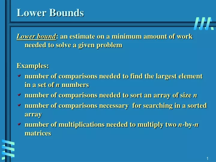 lower bounds