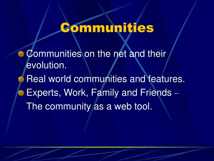 communities