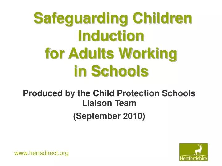 safeguarding children induction for adults working in schools