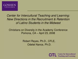 Robert Reyes, Ph.D., CFLE,   Odelet Nance, Ph.D.