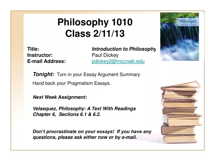 philosophy 1010 class 2 11 13