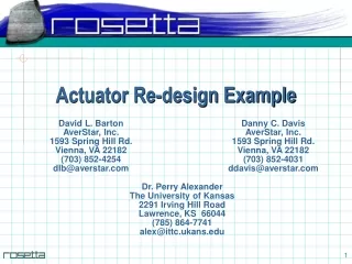 Actuator Re-design Example