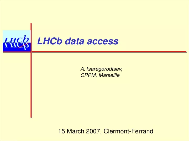 lhcb data access