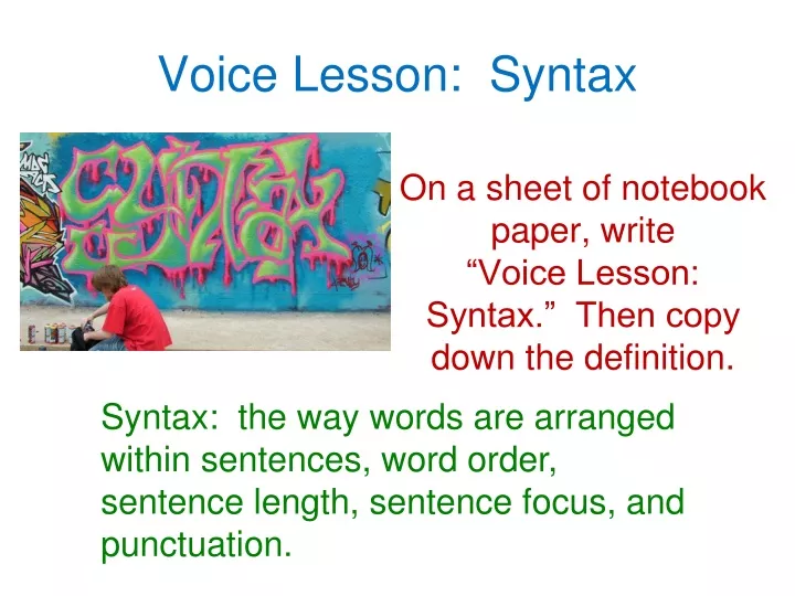 voice lesson syntax