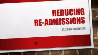 Reducing  re-admissions