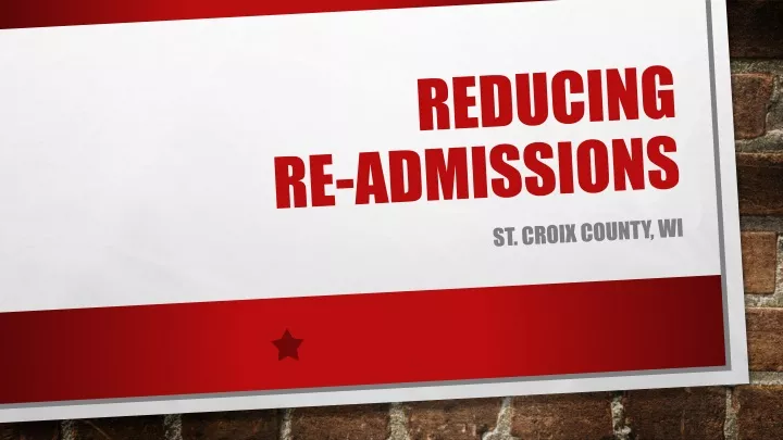reducing re admissions