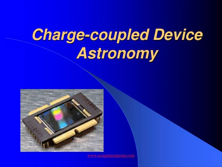 charge coupled device astronomy