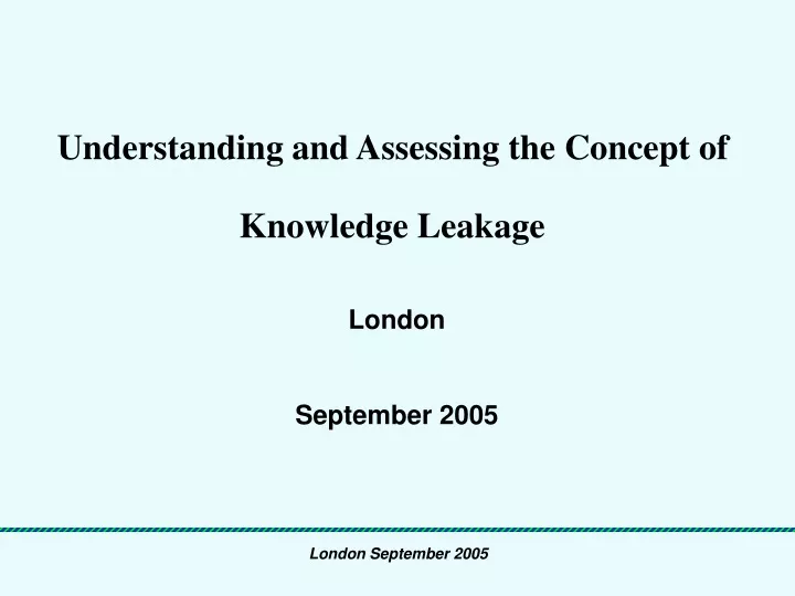 understanding and assessing the concept