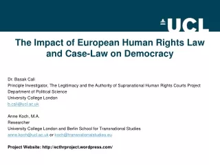 The Impact of European Human Rights Law and Case-Law on Democracy