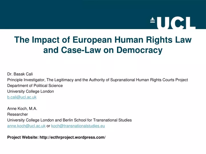 the impact of european human rights law and case law on democracy