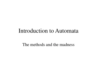 Introduction to Automata