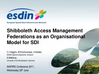 Shibboleth Access Management Federations as an Organisational Model for SDI