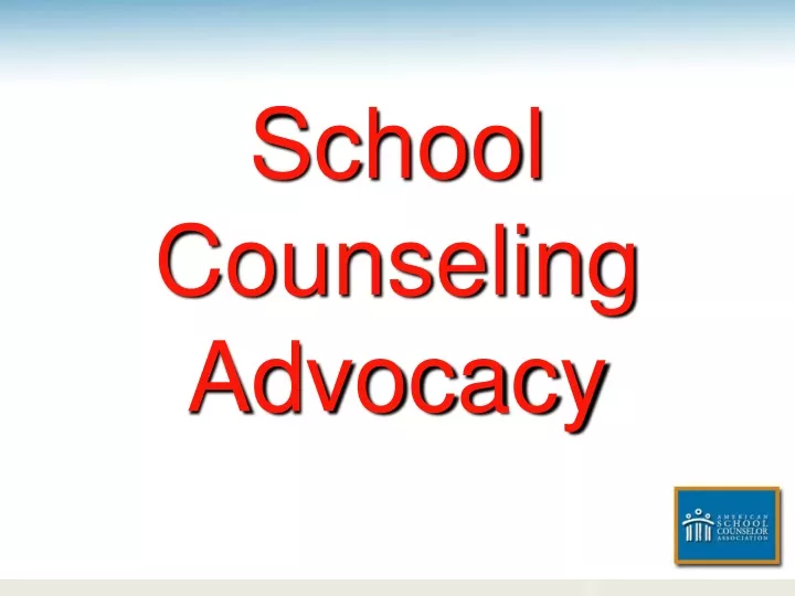 school counseling advocacy