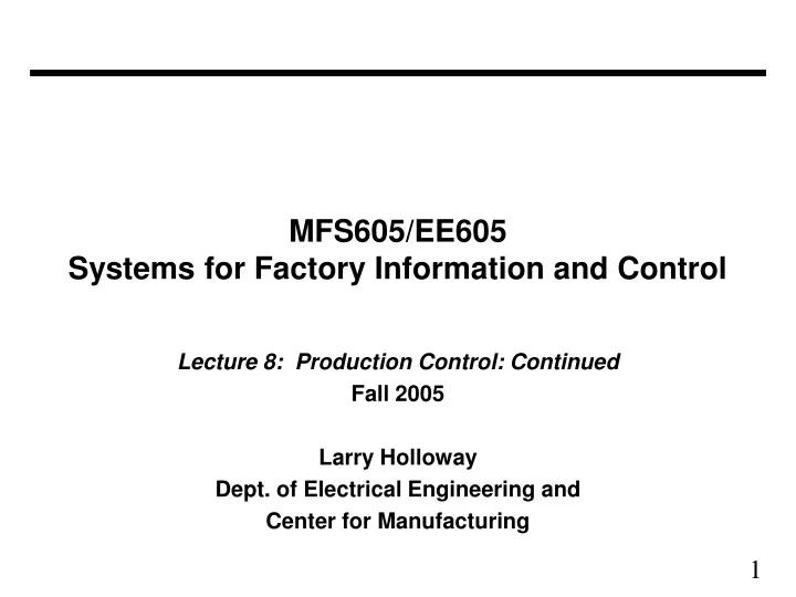 mfs605 ee605 systems for factory information and control