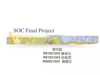 SOC Final Project