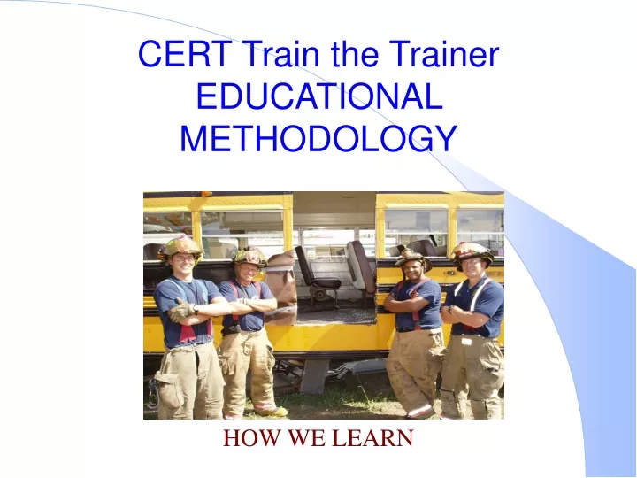 cert train the trainer educational methodology