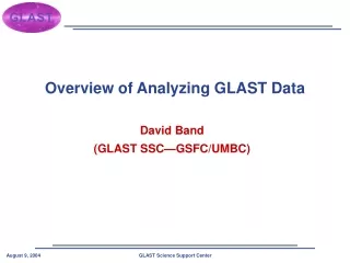 Overview of Analyzing GLAST Data