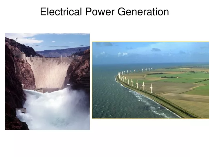 electrical power generation