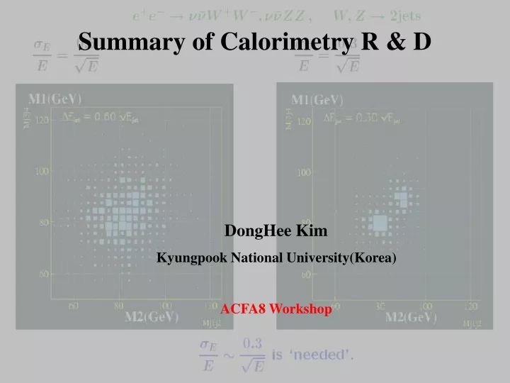 summary of calorimetry r d