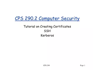 CPS 290.2 Computer Security