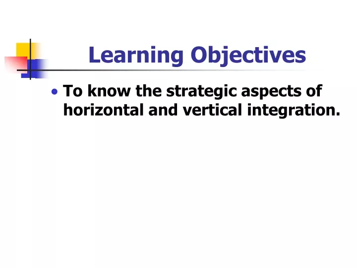 learning objectives