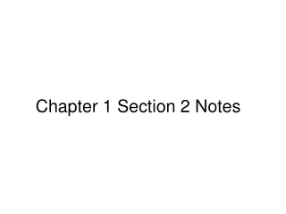 Chapter 1 Section 2 Notes