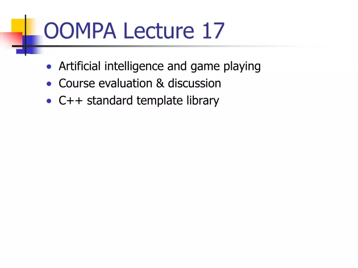 oompa lecture 17