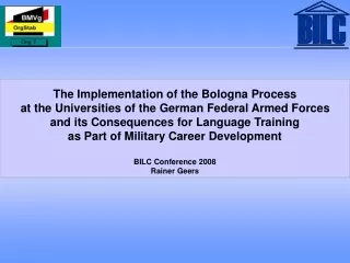The Implementation of the Bologna Process at the Universities of the German Federal Armed Forces