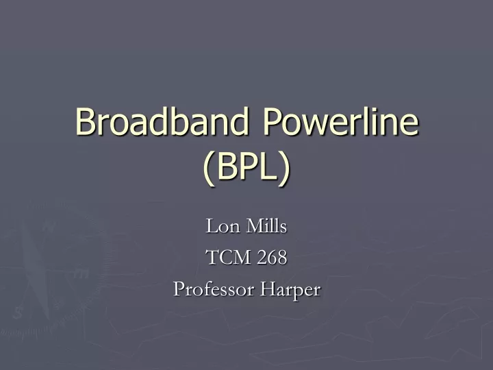 broadband powerline bpl
